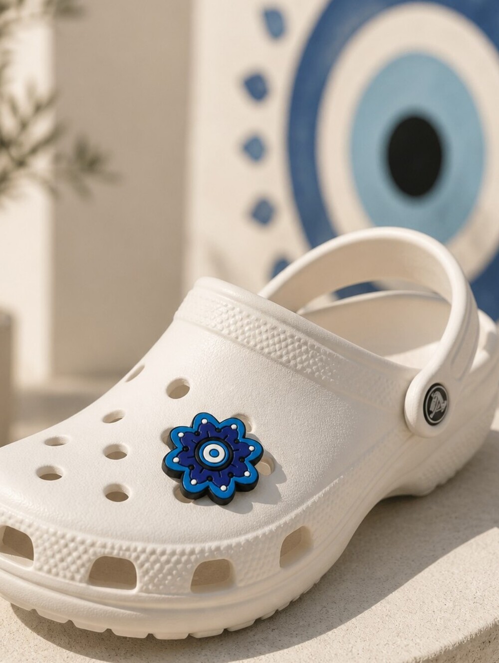 Evil Eye Croc Shoe Charm Nazar Protection Lucky Floral Talisman Jibbitz Style